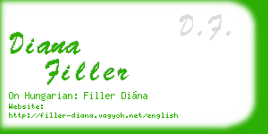 diana filler business card